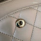 CHANEL 19S Iridescent Beige Lambskin Medium/Large Classic Flap Light Gold Hardware