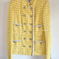CHANEL 20P Yellow Fantasy Tweed Jacket Size 34FR