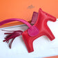 HERMES Rodeo PM Tricolour Rouge/Rubis/Rose Mexico Bag Charm