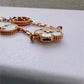Van Cleef Arpels VCA 5 Motifs Lucky Spring Carnelian, Mother of Pearl and Onyx Bracelet 18KT Rose Gold