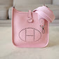 HERMES Mini Evelyne TPM 16 Amazone Rose Sakura Clemence Palladium Hardware W Stamp