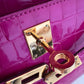HERMES Kelly Pochette Rose Scheherazade Shiny Alligator Gold Hardware C Stamp