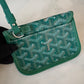 GOYARD Anjou Mini Green Goyardline Canvas/Calfskin Reversible Tote Bag