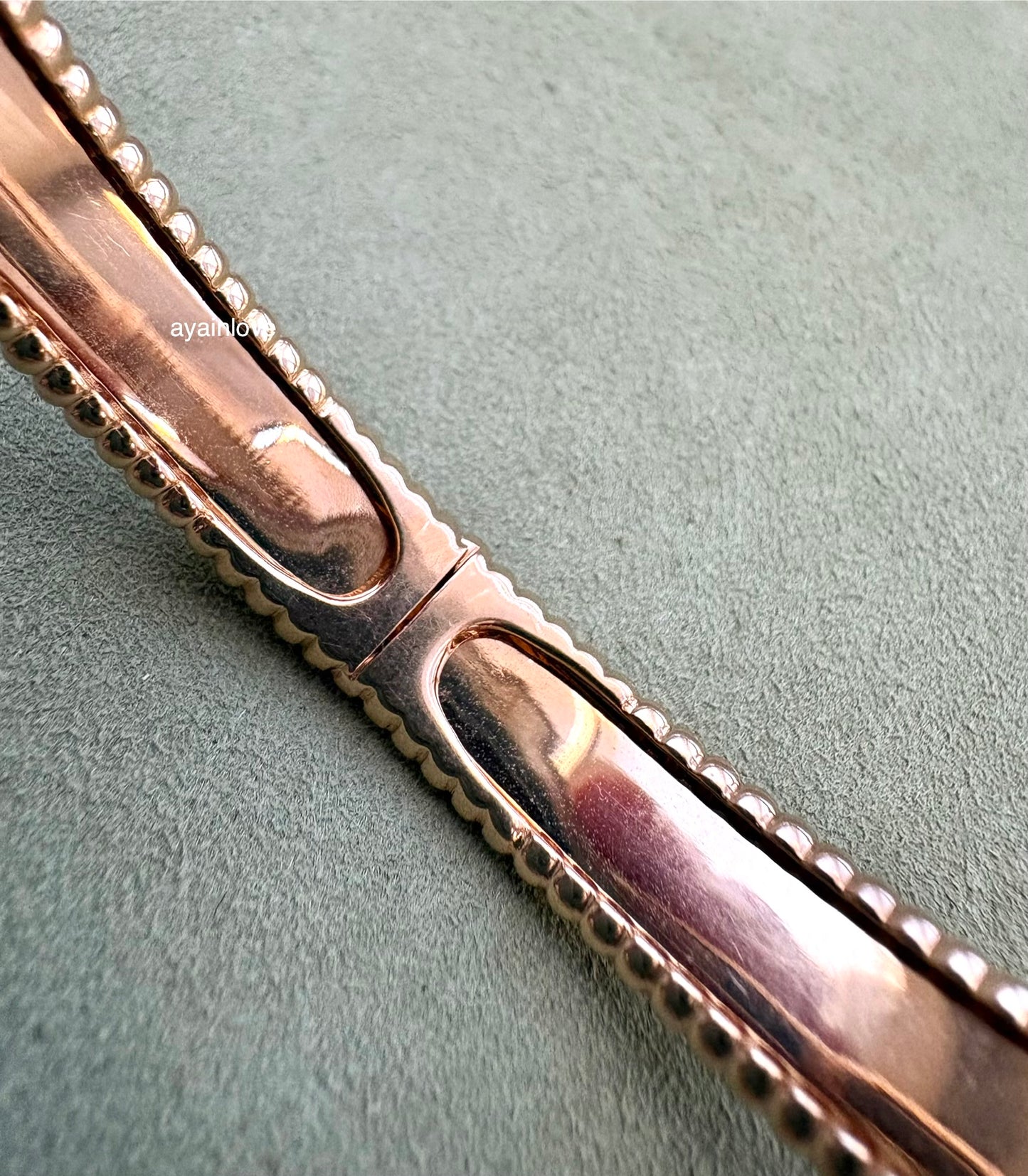 Van Cleef Arpels VCA Signature Perlee 18KT Rose Gold Bracelet Size Large