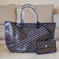 GOYARD St Saint Louis PM Navy Blue Tote Bag