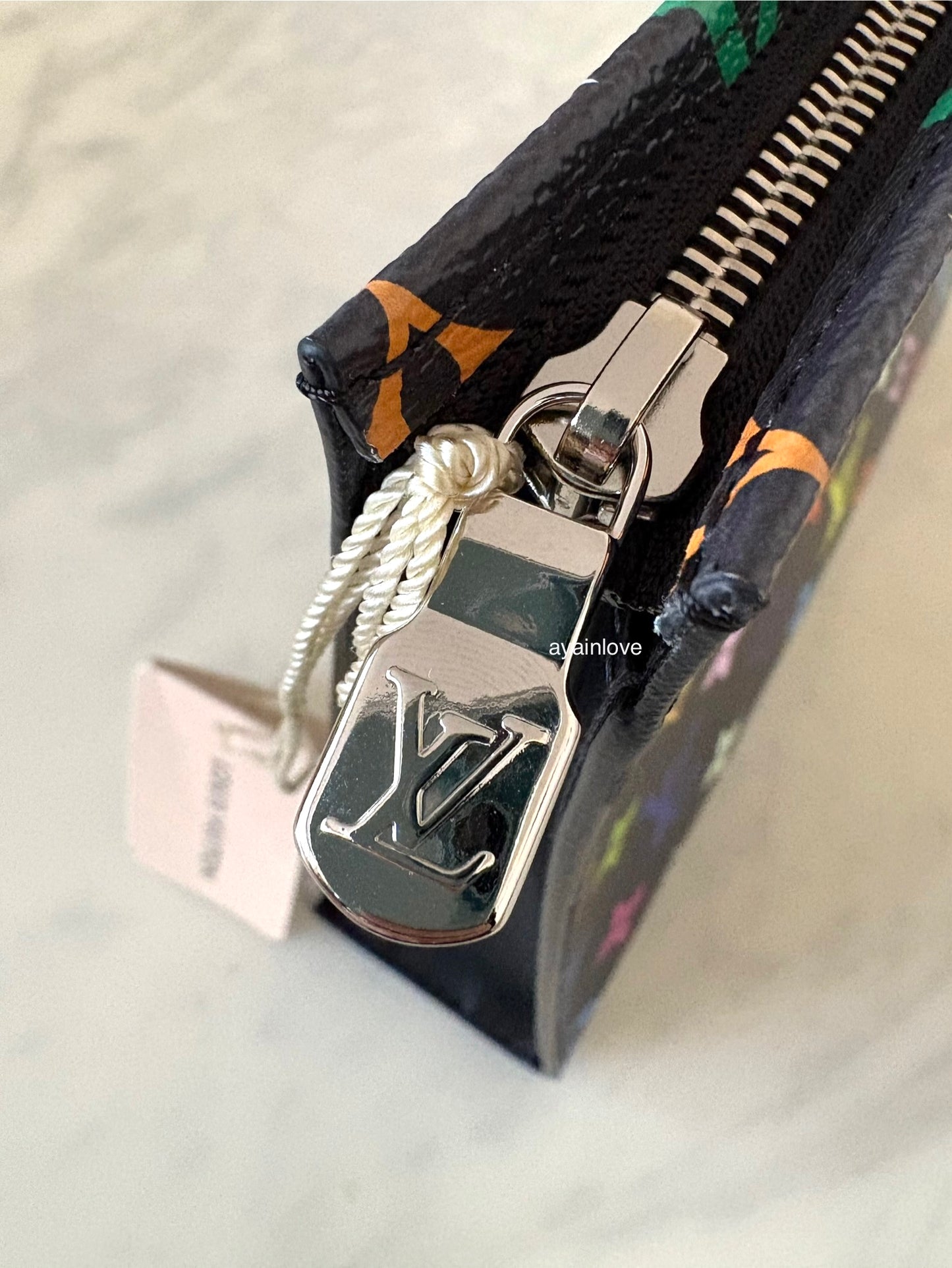 LOUIS VUITTON LV x TM Black Multicolour Rainbow Murakami Toiletry 26 Pouch