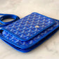 GOYARD Plumet Pocket Wallet Bag Sky Blue Goyardine Canvas