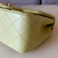 CHANEL 23C Light Green Microchipped Classic Quilted Square Mini Flap Bag Light Gold Hardware