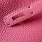 HERMES Kelly 35 Pink Rose Lipstick Togo Palladium Hardware Q Square Stamp