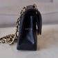 CHANEL Black Caviar Quilted Small Classic Flap Bag Gold Hardware