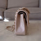 CHANEL 19S Iridescent Beige Lambskin Medium/Large Classic Flap Light Gold Hardware