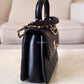 CHANEL Black Small Trendy Flap Bag Microchipped Light Gold Hardware