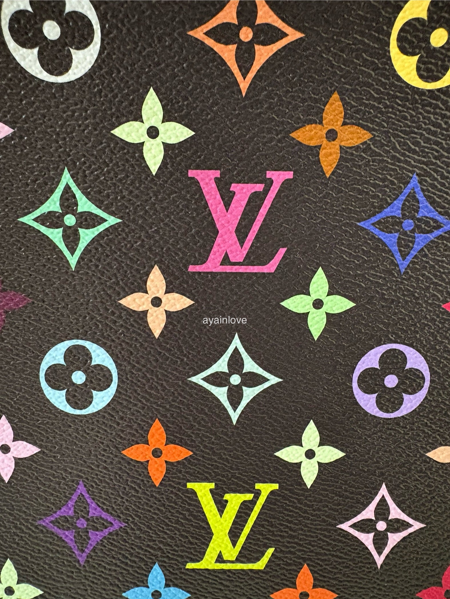 LOUIS VUITTON LV x TM Black Multicolour Rainbow Murakami Toiletry