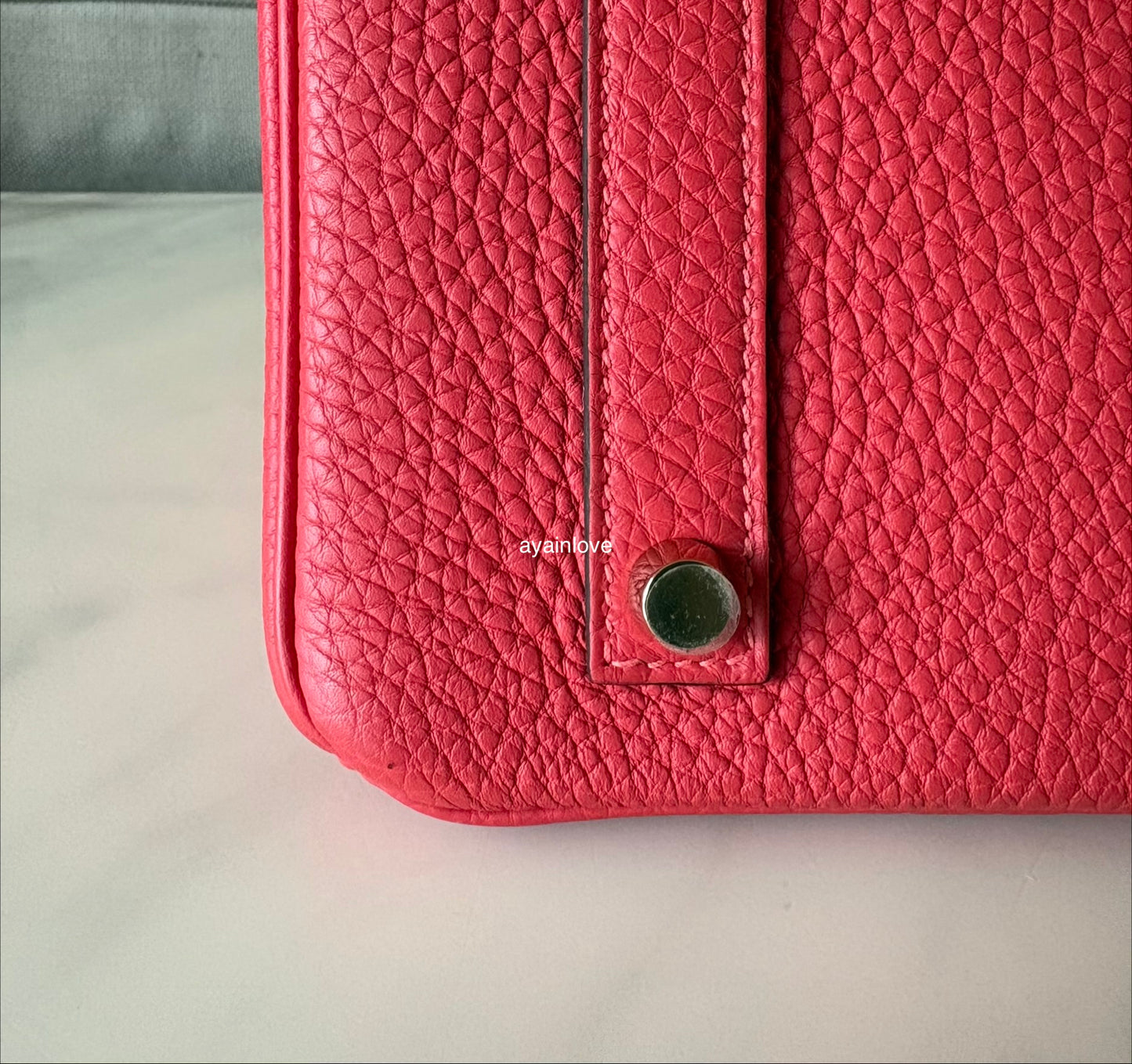 HERMES Birkin 35 Togo Rouge Pivoine Gold Hardware R Stamp