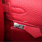 HERMES Kelly 25 Geranium Togo Retourne Palladium Hardware X Stamp