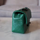 CHANEL Green Caviar Classic Quilted Rectangular Mini Flap Bag Ruthenium Hardware