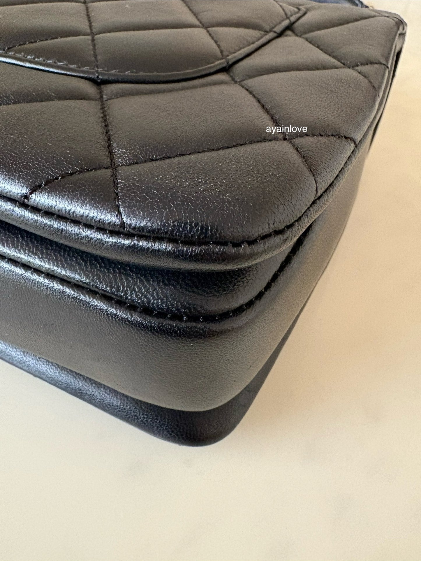 CHANEL Black Small Trendy Flap Bag Microchipped Light Gold Hardware