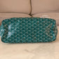 GOYARD Green Goyardine Hobo Boheme PM Bag with Blue Heart Stamp