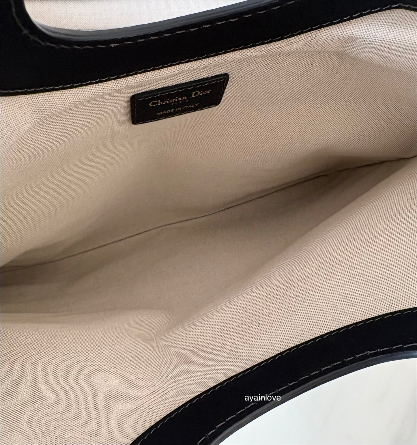 DIOR Blue Oblique Jacquard Fold Over Clutch Bag