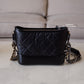CHANEL Black Calf Skin Small Gabby Gabrielle Bag Mixed Hardware