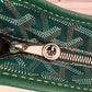 GOYARD Green Goyardine Hobo Boheme PM Bag with Blue Heart Stamp