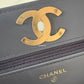 CHANEL 23K Dark Grey Caviar Camellia CC Wallet On Chain *Microchipped* Brushed Gold Hardware