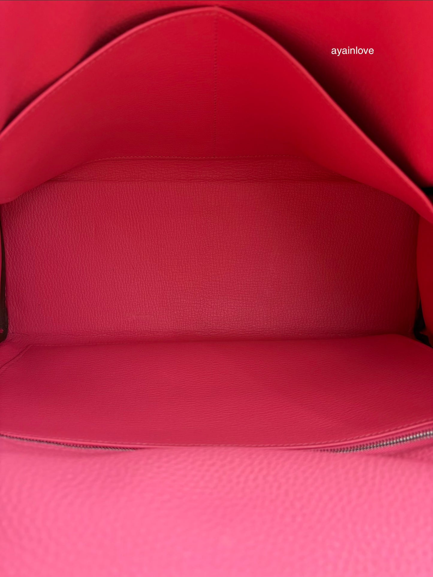 HERMES Kelly 35 Pink Rose Lipstick Togo Palladium Hardware Q Square Stamp