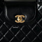 CHANEL Black Calfskin Mini Kelly 19cm Shopping Bag Gold Hardware