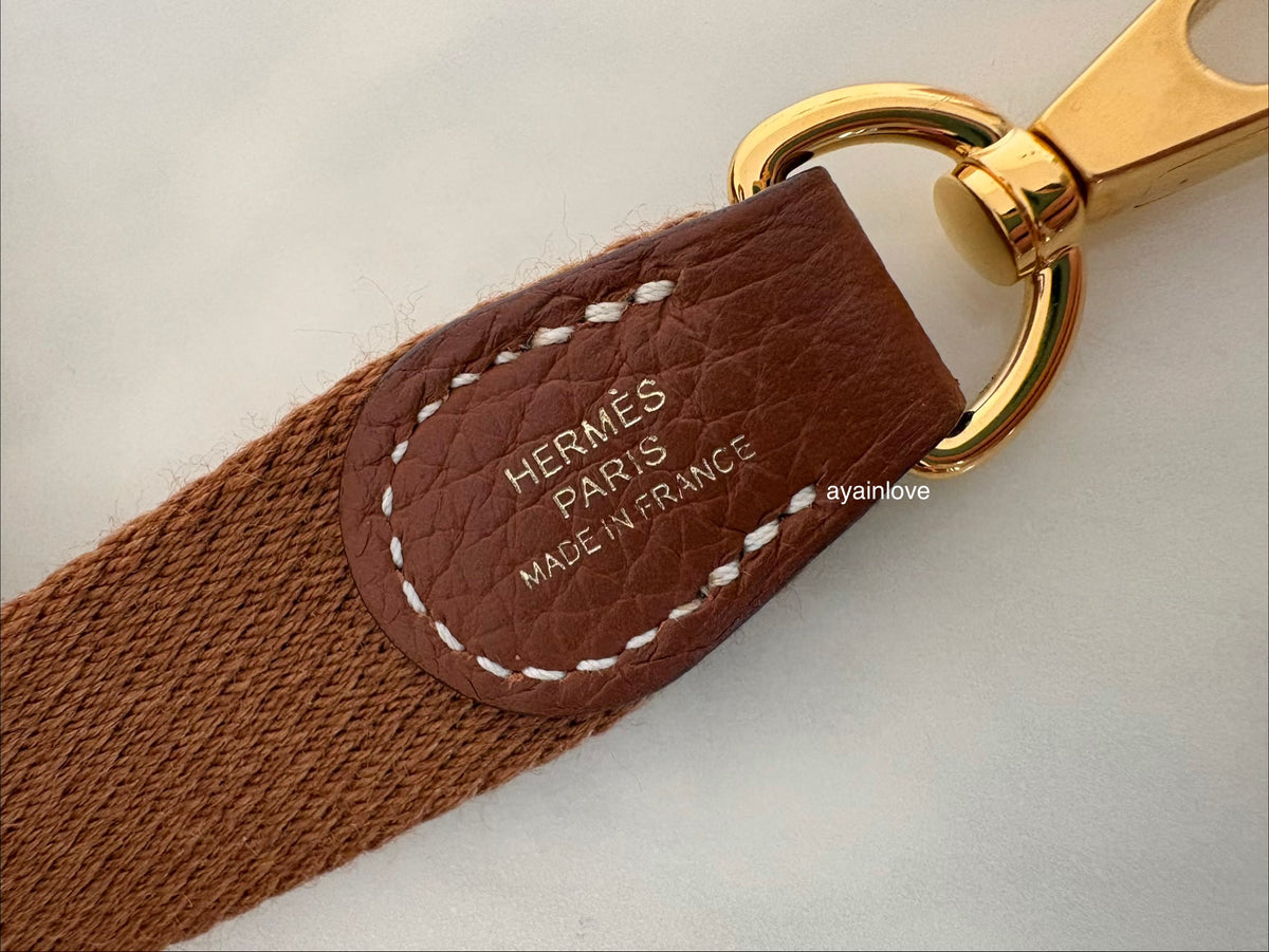 HERMES Mini Evelyne TPM 16 Amazone Gold Clemence Gold Hardware Z Stamp