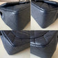 CHANEL 18B Navy Blue Caviar Quilted Rectangular Mini Flap Bag Silver Hardware