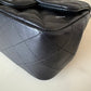CHANEL Black Classic Quilted Square Mini Flap Bag Silver Hardware