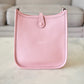 HERMES Mini Evelyne TPM 16 Amazone Rose Sakura Clemence Palladium Hardware W Stamp