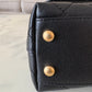 CHANEL Black Caviar Coco Chain Leather Handle Mini 19cm *Microchipped* Brushed Gold Hardware