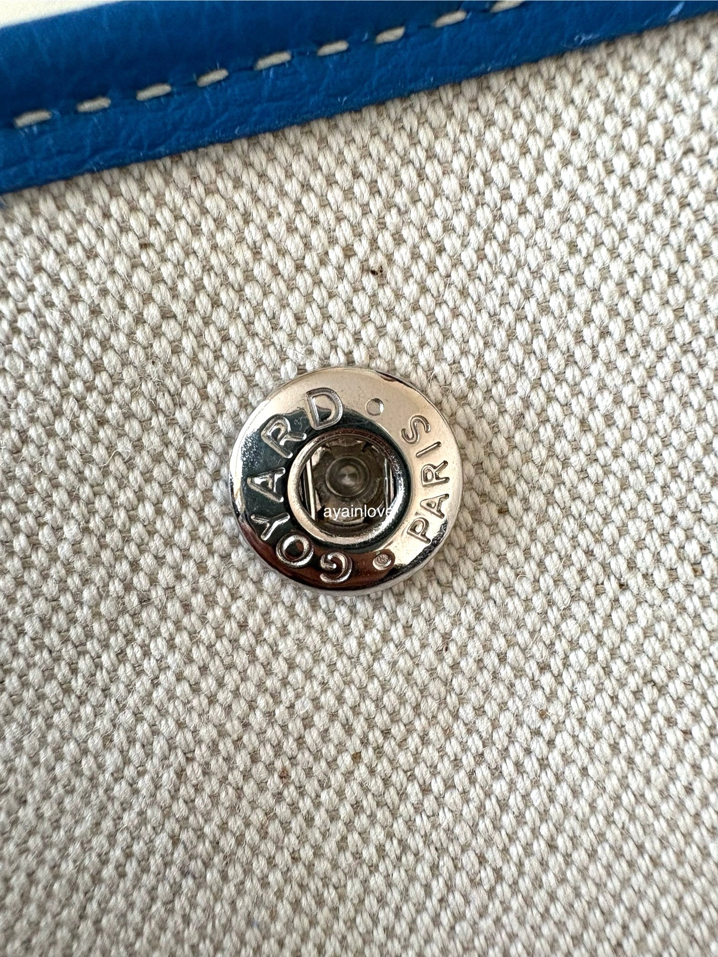 GOYARD Plumet Pocket Wallet Bag Sky Blue Goyardine Canvas