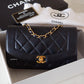 CHANEL Vintage Black Quilted Lambskin Small Diana Flap Bag 24KT Gold Plated Hardware Series 3