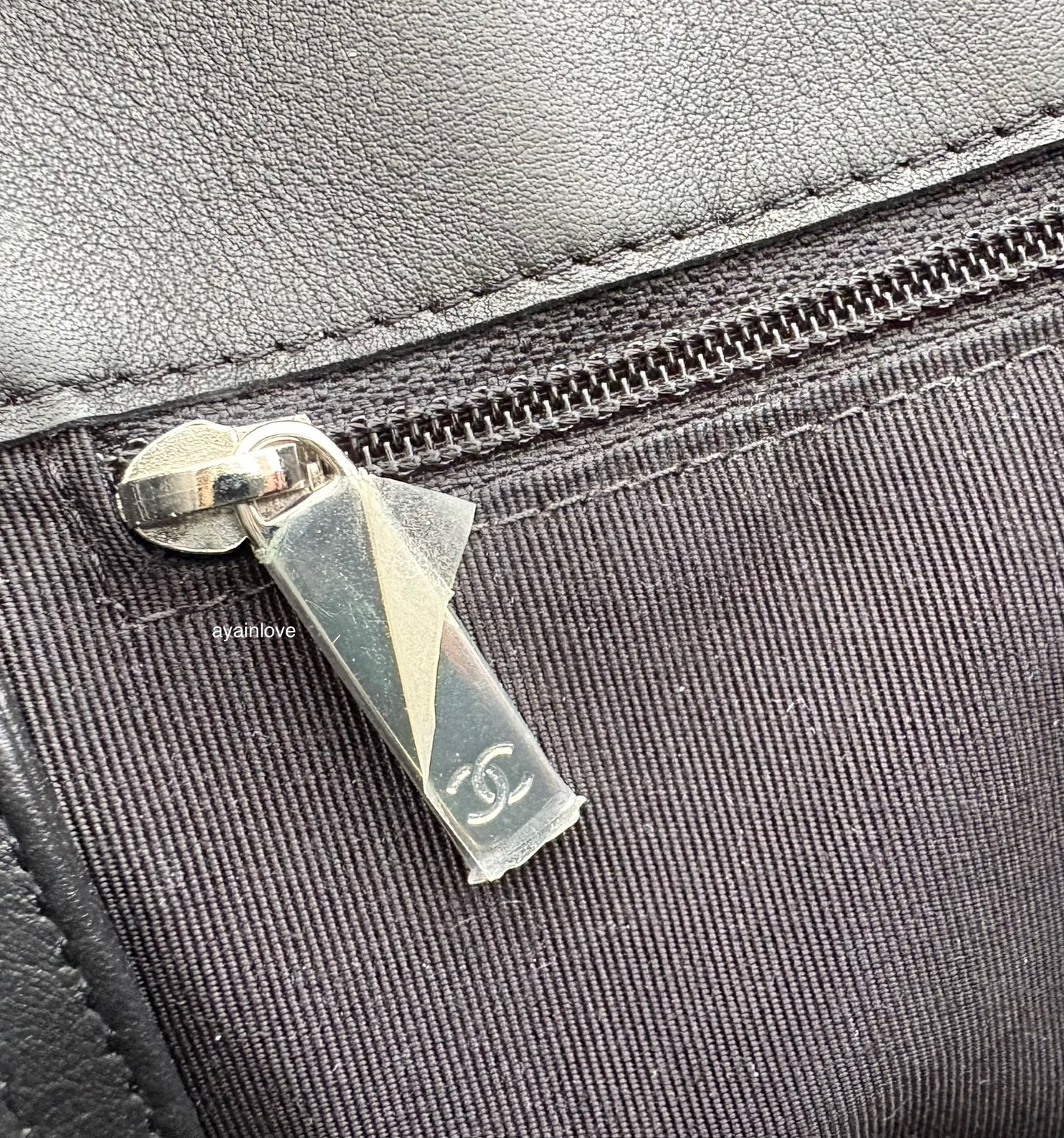 CHANEL Black Quilted Calfskin Tote Bag Classic CC Lock Silver Hardware