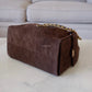 CHANEL 26C Dark Brown Suede Calfskin Medium 25 Bag Gold Hardware