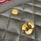 CHANEL Black Caviar Quilted Small Classic Flap Bag Gold Hardware