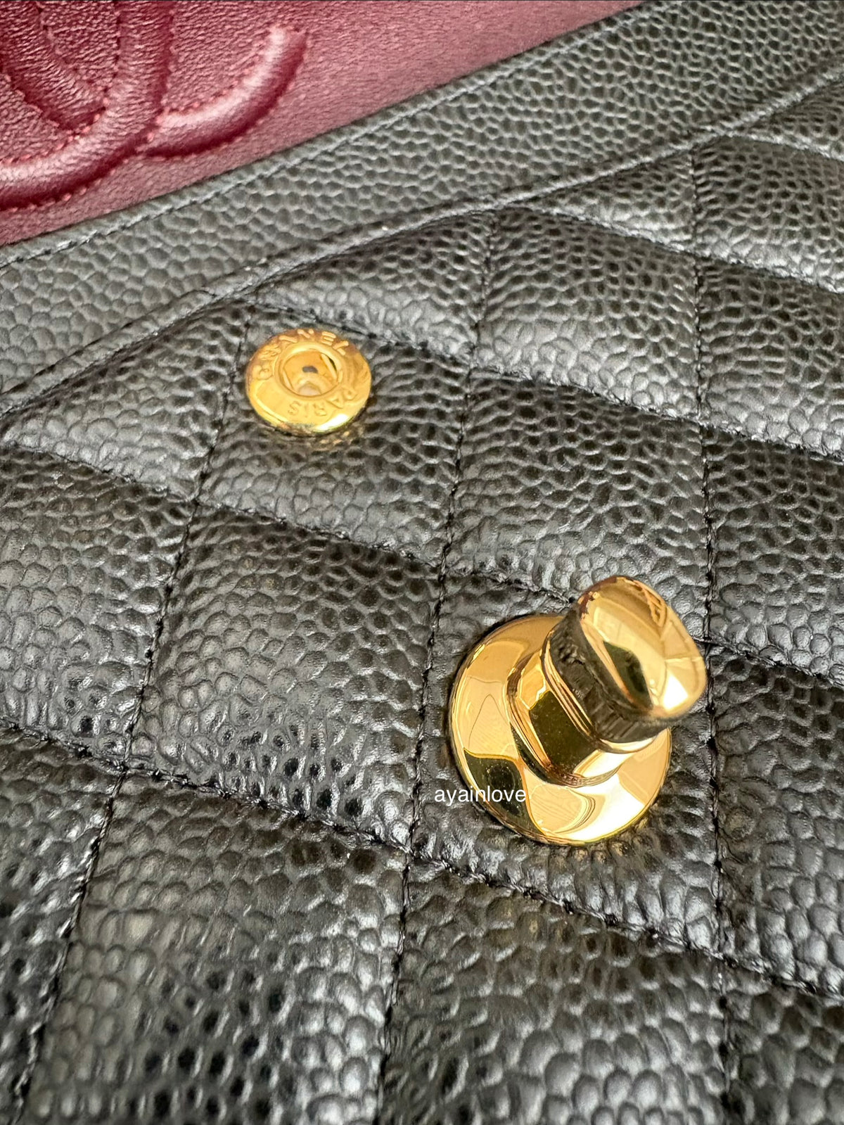 CHANEL Black Caviar Quilted Small Classic Flap Bag Gold Hardware