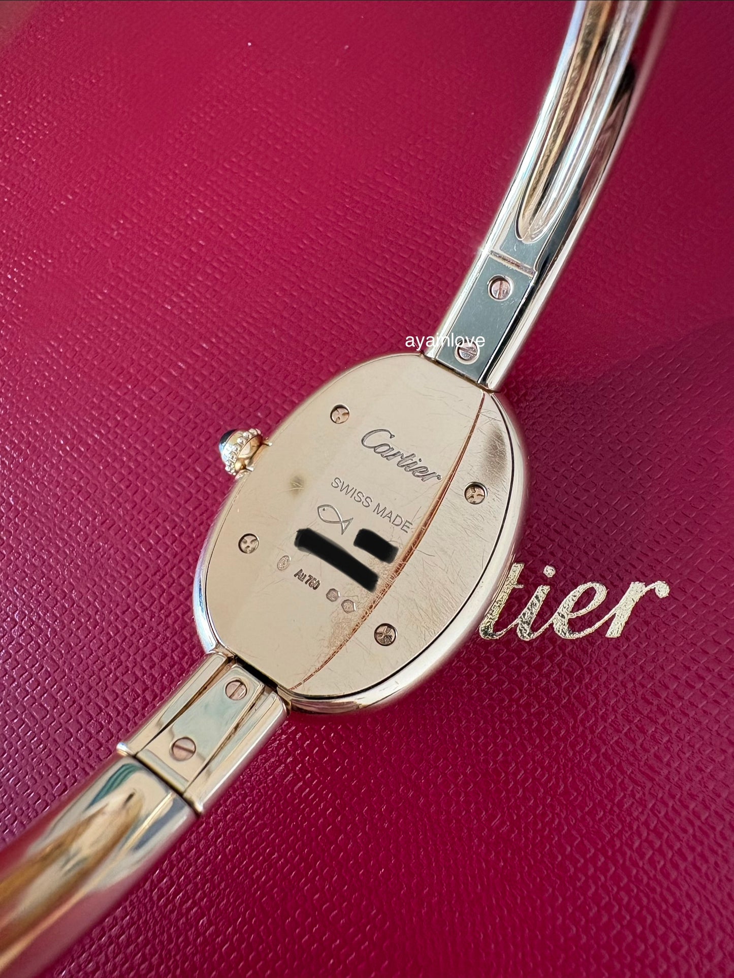 CARTIER 18KT Yellow Gold Baignoire 2025 Small Model Watch Size 17
