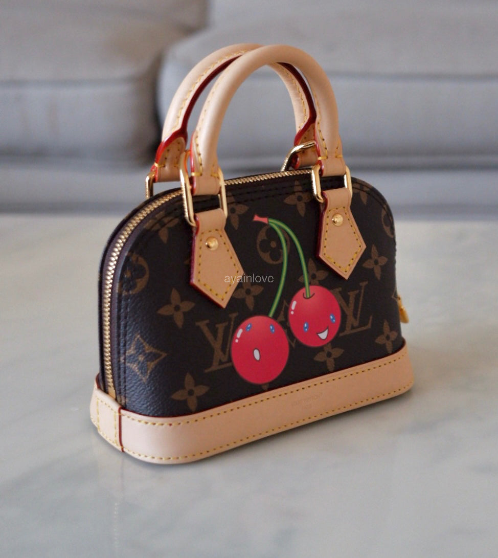 LOUIS VUITTON LV x TM Nano Alma Monogram Cherise Gold Hardware