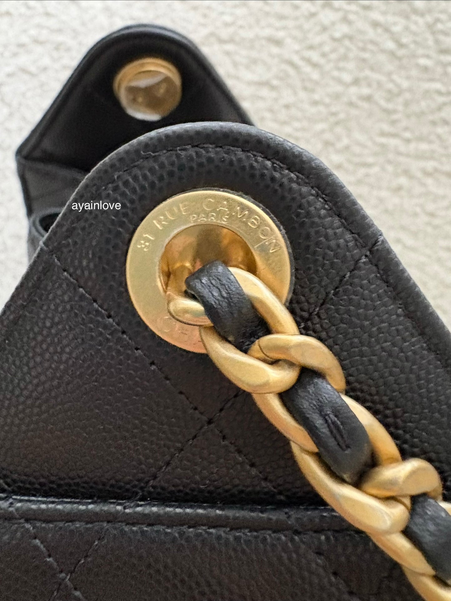 CHANEL 25 Mini Black Caviar Microchipped Bag Gold Hardware