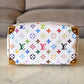 LOUIS VUITTON LV x TM White Multicolour Murakami Speedy 25 Gold Hardware