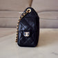 CHANEL 25 Mini Black Caviar Microchipped Bag Gold Hardware