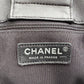 CHANEL Black Quilted Calfskin Tote Bag Classic CC Lock Silver Hardware