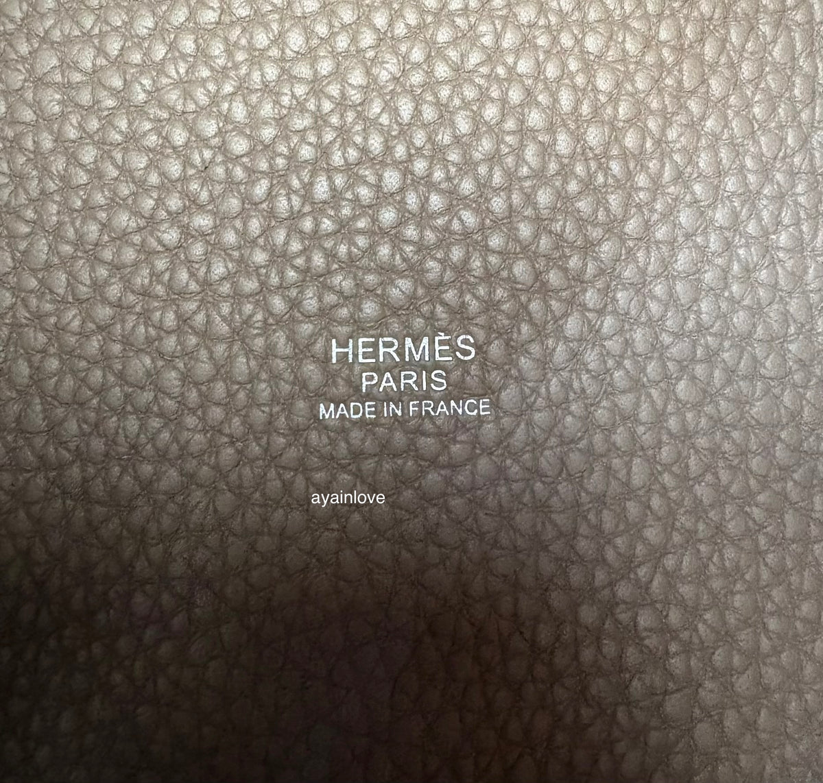 HERMES Picotin Lock 22 Etoupe Taurillion Clemence Palladium Hardware D Stamp