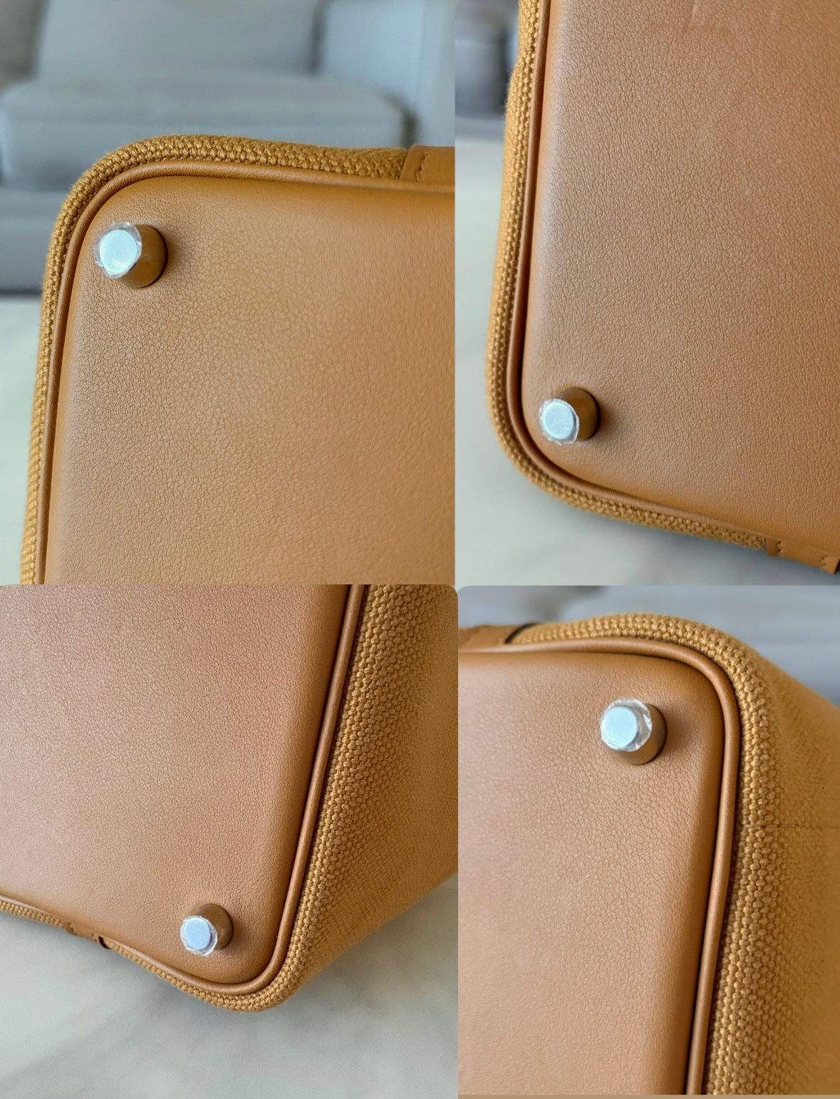 HERMES Picotin 18 Cargo Swift/Toile Canvas Sesame Palladium Hardware B Stamp