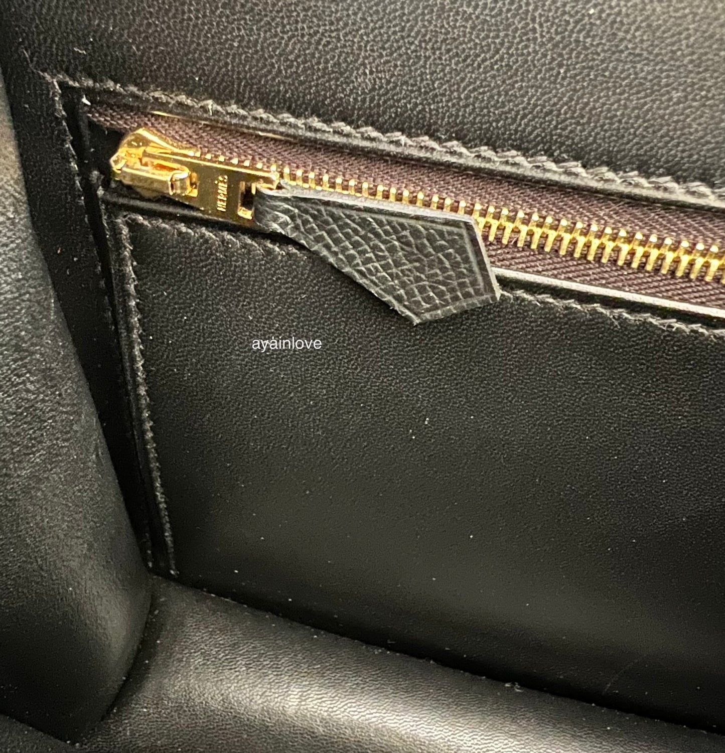 HERMES Constance 24 Noir Black Epsom Rose Gold Hardware D Stamp