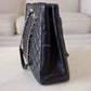 CHANEL Black Quilted Calfskin Tote Bag Classic CC Lock Silver Hardware