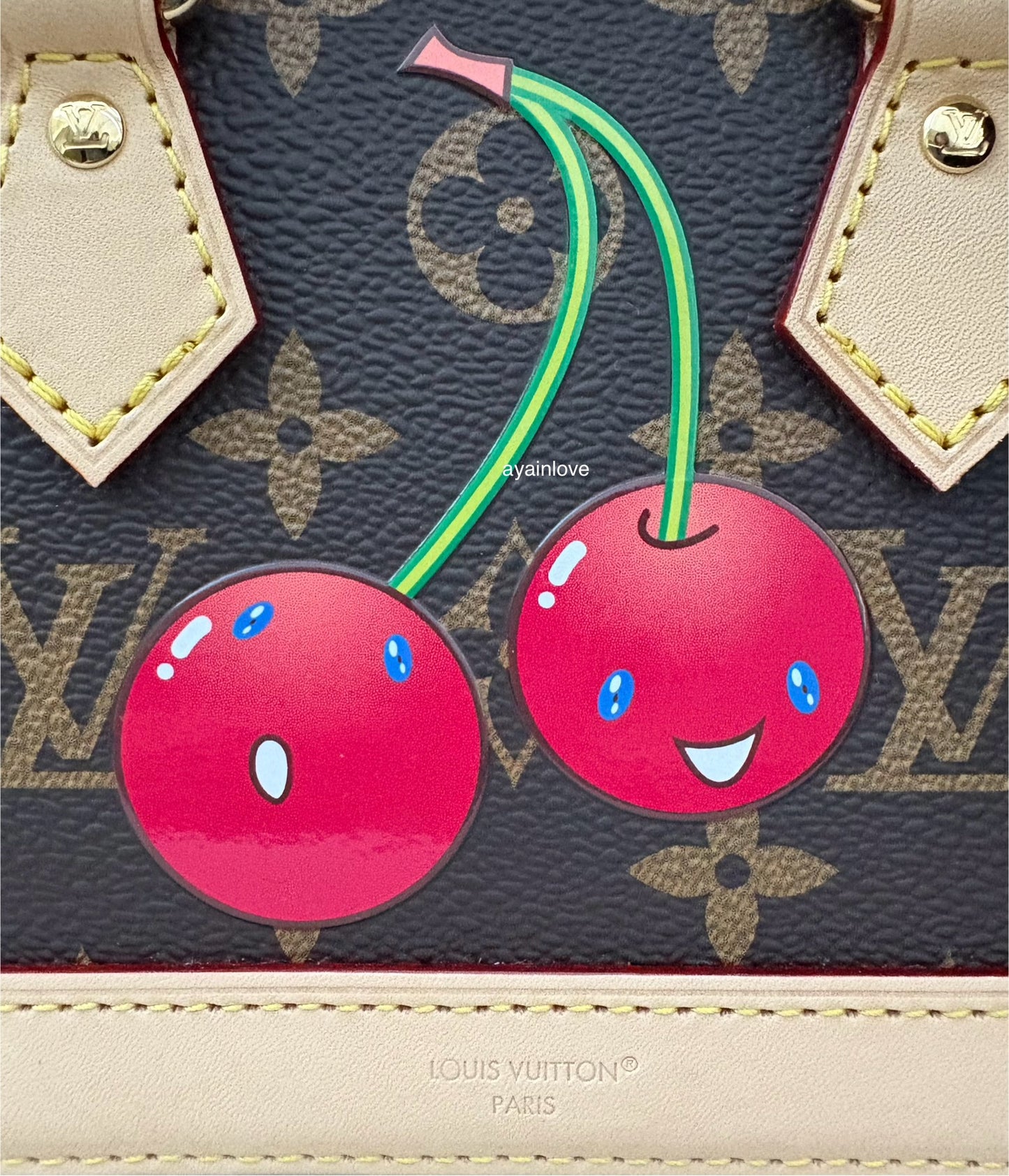 LOUIS VUITTON LV x TM Nano Alma Monogram Cherise Gold Hardware